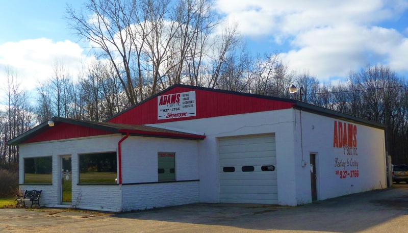 Exterior photo of ADAMS & Son's Custom Flames Showroom in Benton Harbor